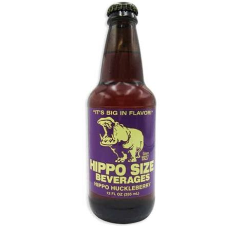 Fresh 12oz Hippo Huckleberry Soda Soda Emporium