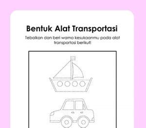 Belajar Mengenal Bentuk Warna Mewarnai Alat Transportasi Kursus