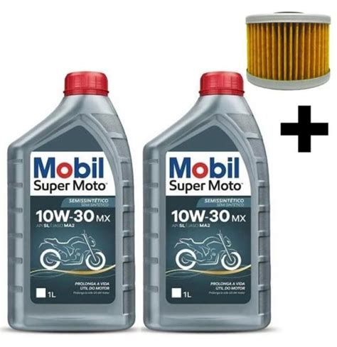 Kit troca óleo mobil mx 10w30 semi sintético filtro de óleo No