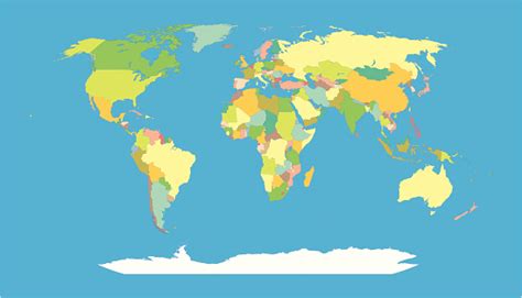 Ilustración De Mapa Mundial De Los Países Del Mundo Y Más Vectores