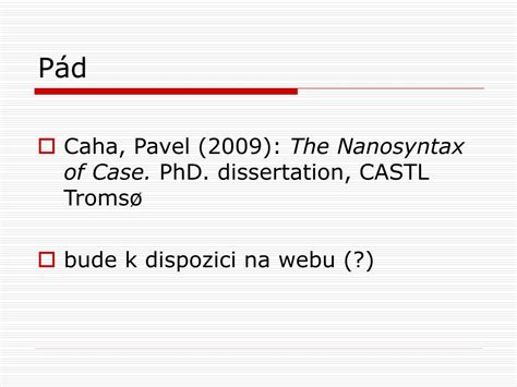 PPT Vybran é kapitoly z české morfologie a syntaxe i PowerPoint