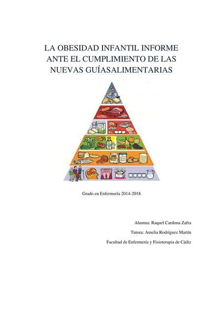 La Obesidad Infantil Informe Ante El Cumplimiento De Las Nuevas Guías Alimentarias Nutrición