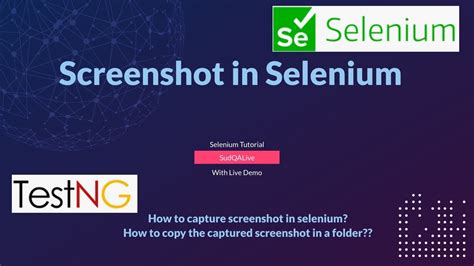 How To Take Screenshot In Selenium Interview Question YouTube