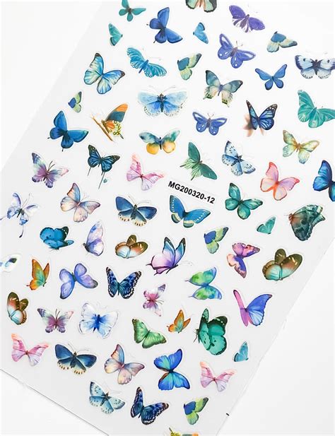 Watercolor Butterfly Stickers Evnailshop