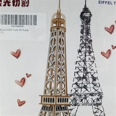 New Land Games Newland Woodcraft Assembly Kit Eiffel Tower 3d