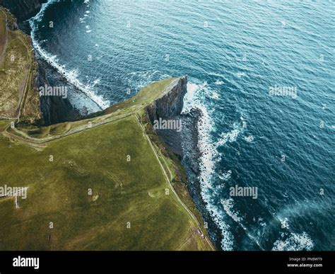 Ireland Cliffs of Moher Drone Stock Photo - Alamy