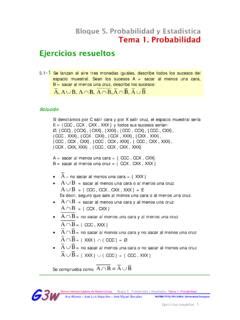 Ejercicios Resueltos Bloque Probabilidad Y Estad Stica