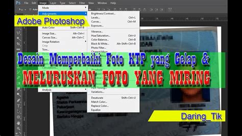 Tutorial Photoshop Cara Memperbaiki Foto Miring Menjadi Lurus Youtube