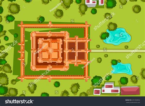 Angkor Wat Aerial View: Over 1 Royalty-Free Licensable Stock Vectors ...