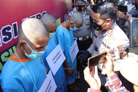 Aksi Brutal Geng Motor Polres Cianjur Amankan Tersangka Dan Orang