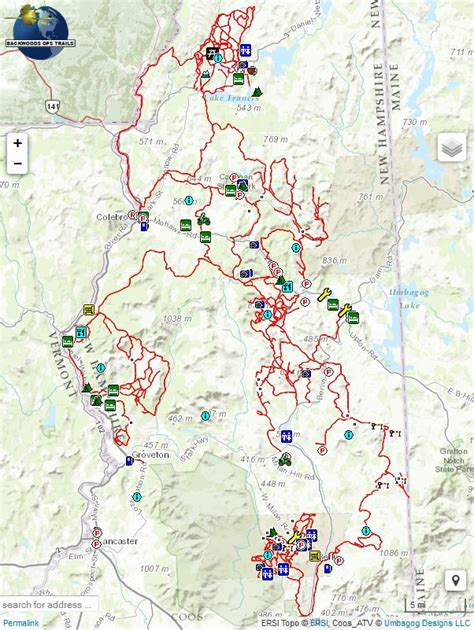 ATV UTV and Trail Bike routing GPS trail maps for Maine and New ...