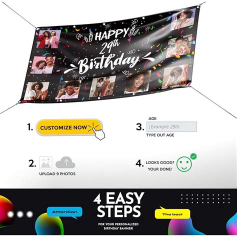 Jumbo Custom Photo Happy Birthday Banner | Free Shipping – VictoryStore.com