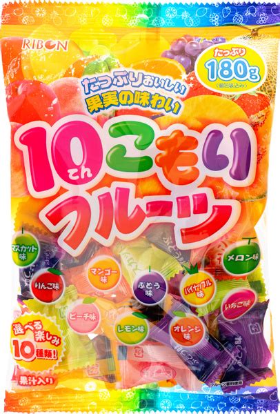 Японские леденцы ассорти с фруктовыми соками "10 kinds Fruits Candy" 10 ...