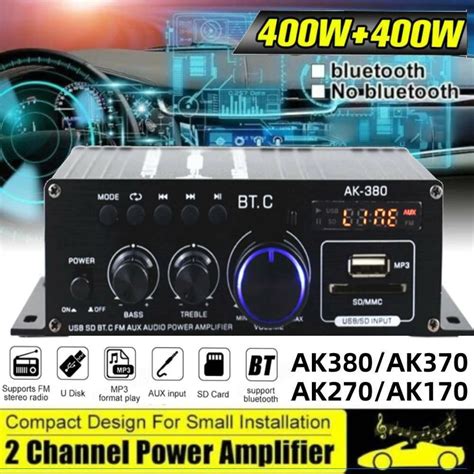 AK380 G8 AK370 AK270 AK170 800W 12V Home Car Hifi AMPLIFICADOR DE