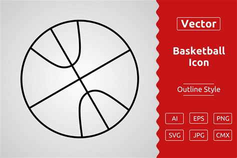 Vector Basketball Outline Icon Design Graphic by Muhammad Atiq ...