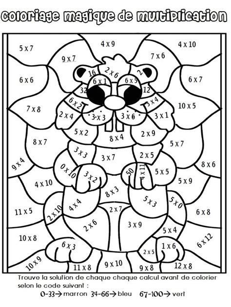 Coloriage Magique Division Cm1 à Imprimer Coloriage Magique De Multiplication §arpma Danieguto