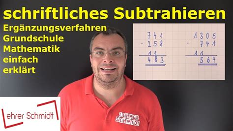 Minus Schriftliches Subtrahieren Erg Nzungsverfahren Mathematik