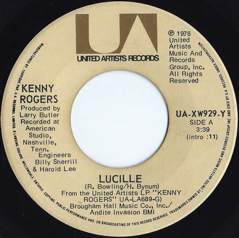 Kenny Rogers - Lucille (1976, Vinyl) | Discogs