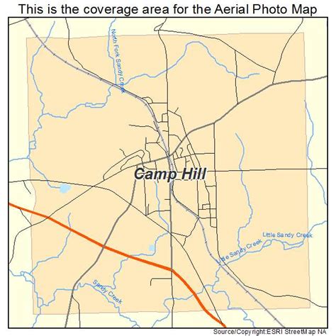 Aerial Photography Map of Camp Hill, AL Alabama