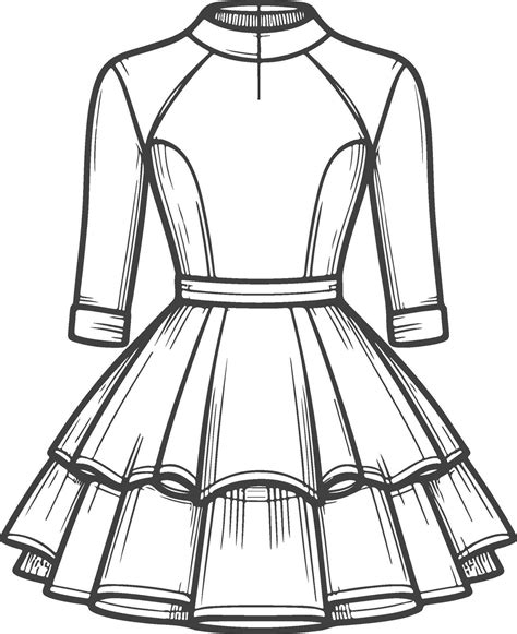 a line dress with three quarter sleeves 11