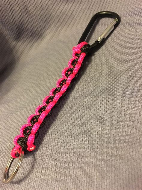 Carabiner Paracord Keychain Etsy