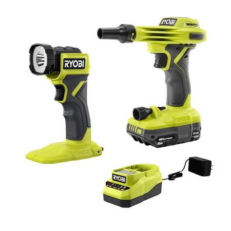 Ryobi One V High Volume Inflator Kit With Ah Battery Charger