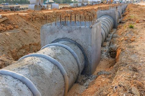 Drainage Pipe and manhole on a construction site 1986861 Stock Photo at ...