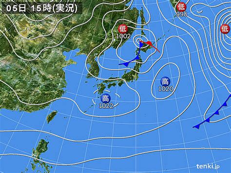 過去の実況天気図2024年01月05日 日本気象協会 Tenkijp