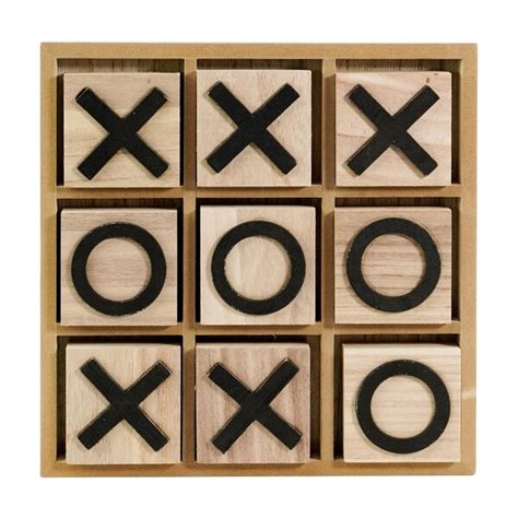 American Art Decor Jeu de société Wood Tic Tac Toe et Commentaires