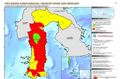 Peta Digital Peta Indeks Rawan Bencana Di Provinsi Sulawesi Selatan