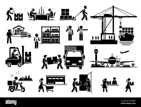 Logística Y Envío De La Industria De Importación Y Exportación Conjunto