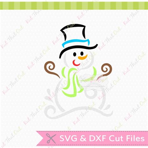 Exclusive Swirly Snowman Svg And Dxf Cut File Etsy