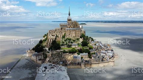 Mont Saint Michel Aerial View Stock Photo - Download Image Now - Drone ...