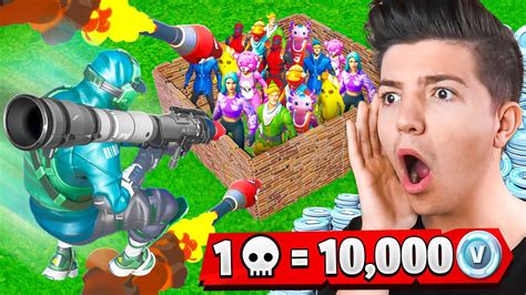 1 Kill 10000 Vbucks With Fresh Fortnite Challenge Youtube