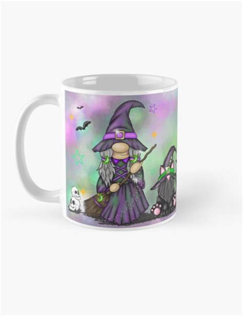 Halloween Witch Gonk Gnome Black Cat Mug Wrap Png Clip Art Etsy Uk