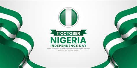 Premium Vector Nigeria Independence Day 1st October Background With