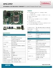 AAEON EPIC規格LGA1151 CPUボードEPIC CFS7 製品カタログ カタログ V net AAEON