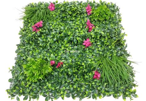 PP Artificial Grass Wall With Flowers, Packaging Type: Roll, Unit Size ...