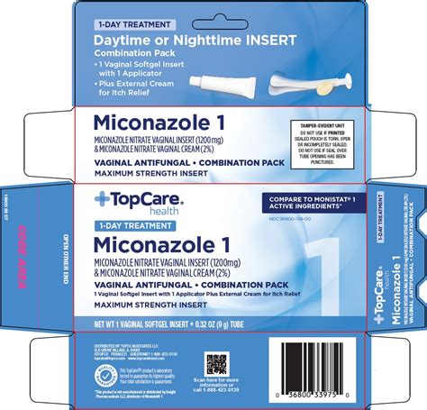 Dailymed Topcare Miconazole 1 Miconazole Nitrate Kit