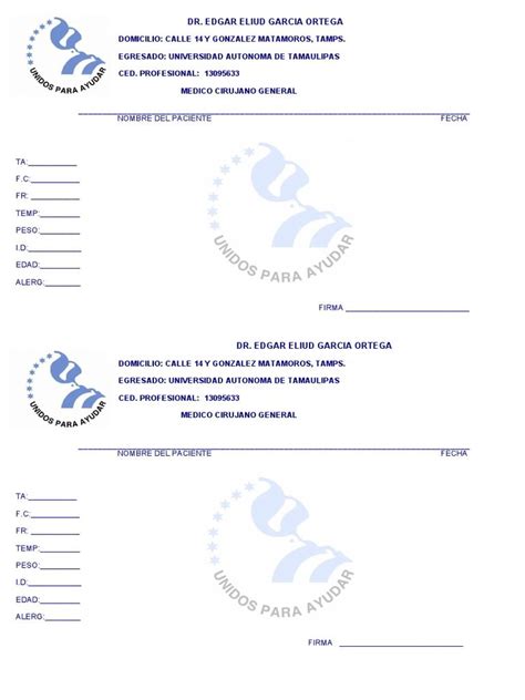 Receta Simi Portadores De Texto Plantilla Receta Apuntes De Clase