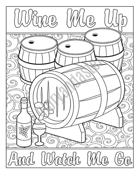 Wine Adult Coloring Pages Coloring Pages