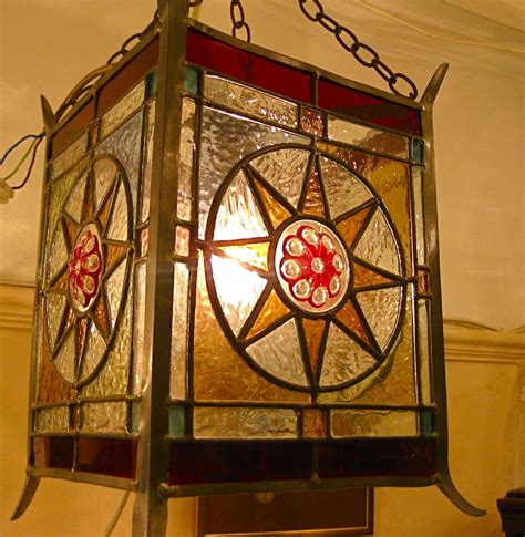 A Victorian Stained Glass Lantern 248972 Uk