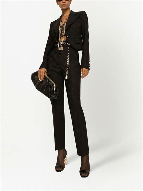 Dolce Gabbana Spencer Jacquard Wool Blazer Black Farfetch