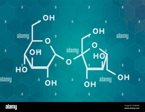 Sucrose Sugar Molecule Also Known As Table Sugar Cane Sugar Or Beet