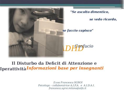 PPT ADHD ADHD Il Disturbo da Deficit di Attenzione e Iperattività Il