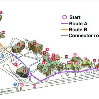 | Map of the Huron University College campus showing the starting... | Download Scientific Diagram