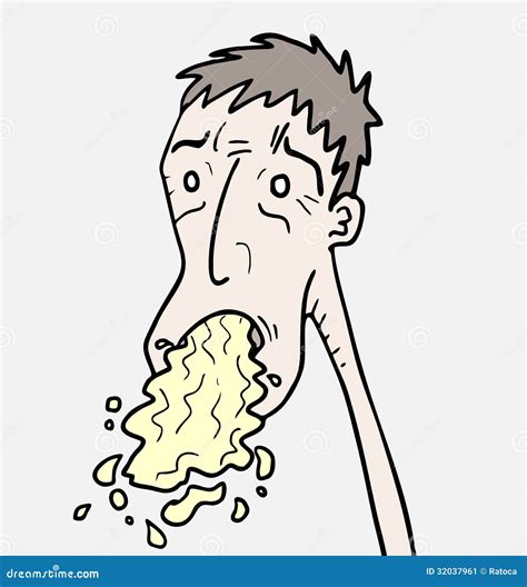 Vomiting Cartoon Stock Vector Illustration Of Deteriorated 32037961