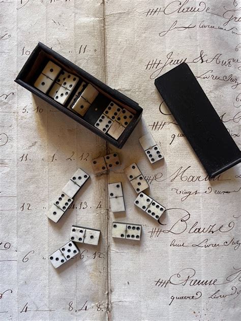 Proantic Miniature Domino Game In Its Original Box