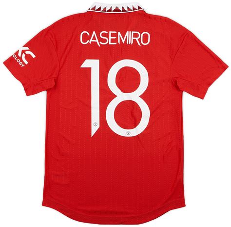 2022 23 Manchester United Authentic Home Shirt Casemiro 18 S