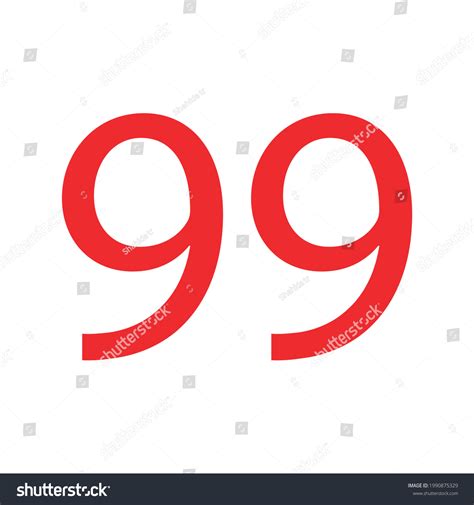 99 Number Simple Clip Art Vector Stock Vector (Royalty Free) 1990875329 | Shutterstock